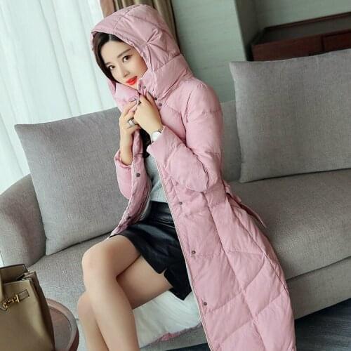 Jacket Winter Women Down Coat Female Thick Warm 20% White Duck Down Jacket Parka Elegant Long Snow Outwear Coats LWL227744