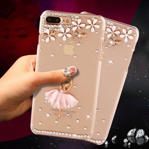 LaMaDiaa Bling Diamond Transparent Soft Side TPU Case Cover for iPhone 11 12 mini Pro Max 6 6s plus 7 8 plus XR Phone Case