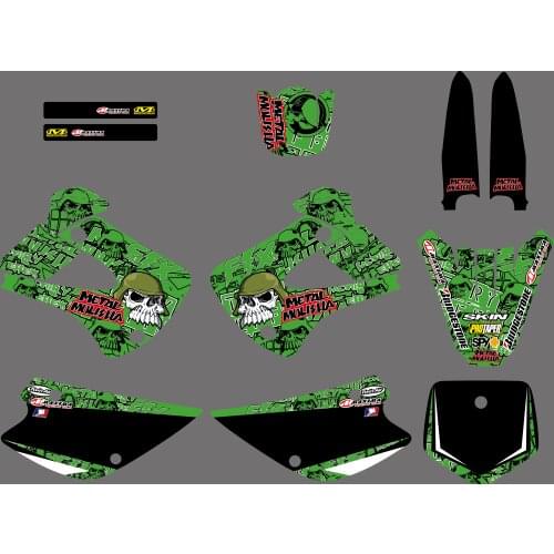 Motorcycle New Style Team Graphics Background Decal And Sticker Kit For Kawasaki KX85 KX100 KX 85 100 2001 2002 2003 2004-2013