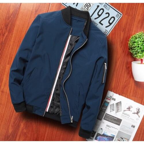 Mens Stand Collar Jacket Men 2021 Spring New Fashion Windbreaker Solid Tail Jackets Blue Coats Casual Sports Jacket For Men