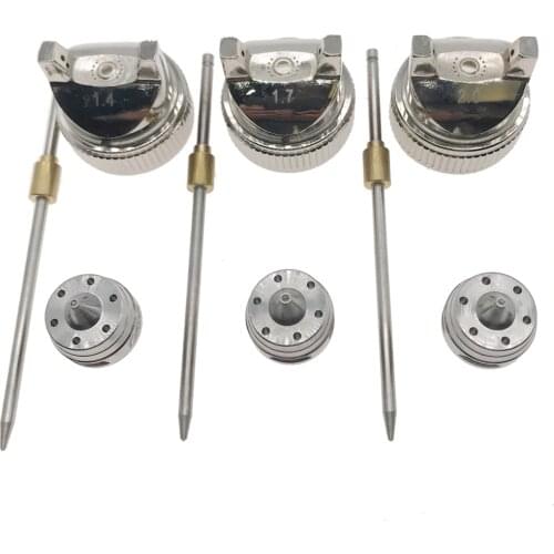 1.4mm/1.7mm/2.0mm Nozzle Replace Nozzle Kit Set For HVLP Spray Gun H-827 Hand Pneumatic Manual Spray Paint Gun
