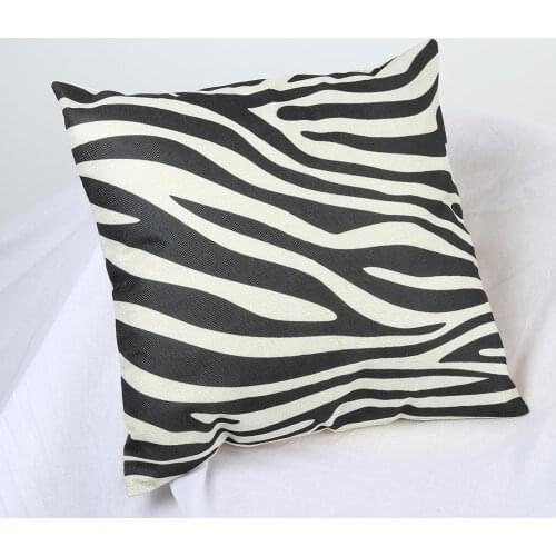 1Pc Throw Pillow Case Sofa Waist Cushion Cover Zebra Print Pillowcase Home Decor