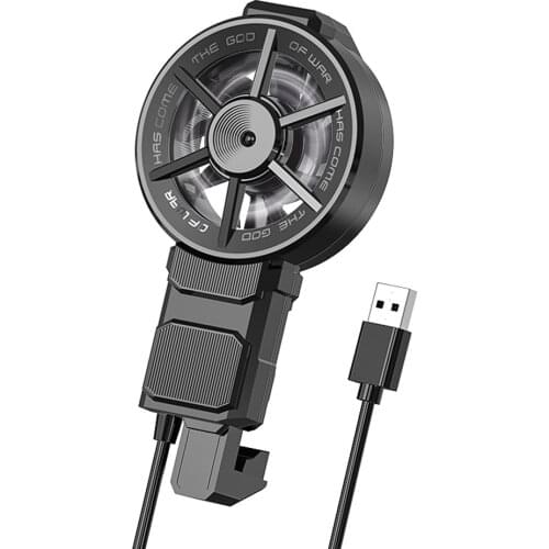 New product FL06 chicken-eating artifact MEMO mobile phone radiator game live mobile phone back clip small fan