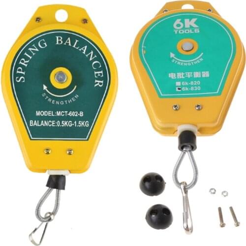 Durable Retractable Spring Balancer Steel Wire Rope Measuring Tool Hook Holder Dropship