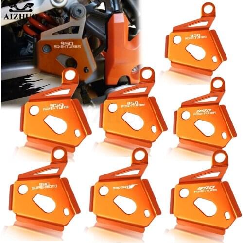 990 Motorcycle Rear Brake Reservoir Pump Protector Guards For 990 ADVENTURE S R SMT SUPERMOTO R T 950 SUPER ENDURO Accessories