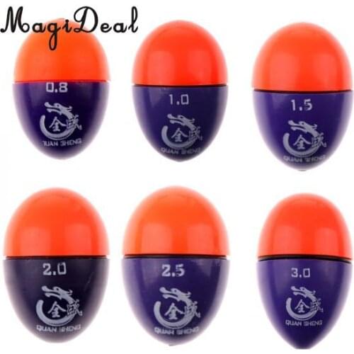 MagiDeal Fishing Bobbers Soft EVA Foam Snap-on Floats Push Button Oval Design Round Float Bobbers Fishing Tackle Accessories