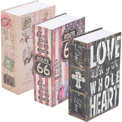 Creative Book Safe Box Money Jewelry Collection Storage Case with Combination Lock Dictionary Book Key Box