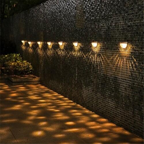 4PCS LED Solar Lights Outdoor Lighting Garden Decoration Deck Light Wall Stairs Waterproof Fence Lamp Step Light Landscape Light