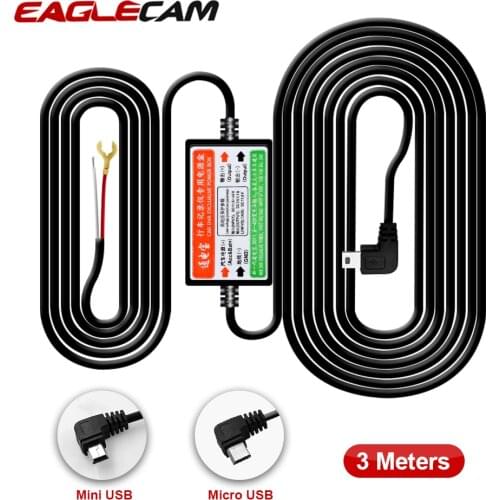 Universal HardWire Fuse Box Car Recorder Dash Cam Hard Wire Kit + Micro USB/Mini USB