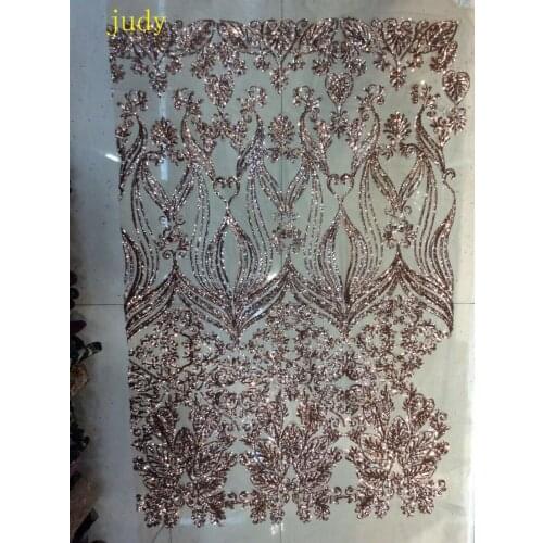 Stock 5yards/bag JL25# 4-colour embroidered sequin mesh for French dress wedding dresses Free shipping