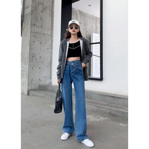 ZHIZAN Women's Straight Jeans