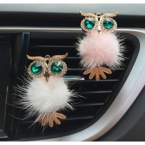 1Pcs Crystal Owl Car Air Freshener Auto Outlet Perfume Clip Interior Accessories Car-styling Vent Solid Fragrance Diffuser