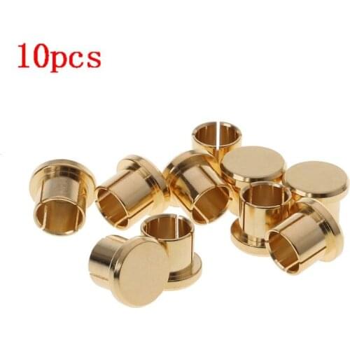 10Pcs Gold Plated Short Circuit Socket Phono Connector RCA Shielding Jack Socket Protect Cover Caps HX6A