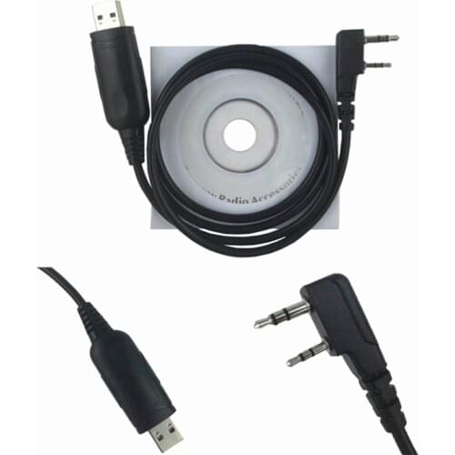2 Pins Plug USB Programming Cable for Walkie Talkie for UV-5R serise BF-888S Kenwood wouxun Walkie Talkie Accessories