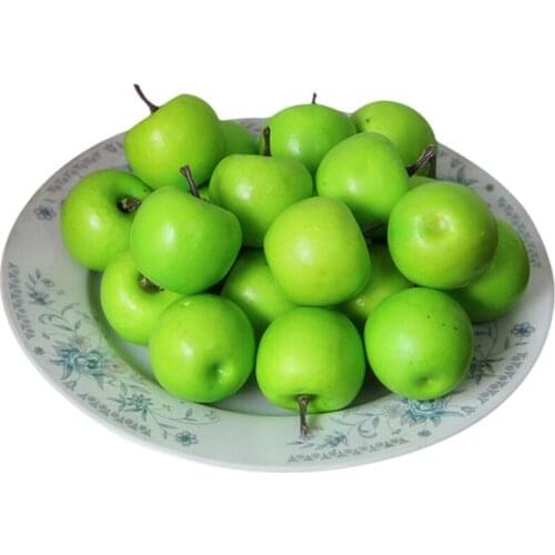 20pcs Fake Fruit Artificial Red Apple Foam Plastic Fake Artificial Fruit DIY Model Party Kitchen Wedding Decoration Supplies