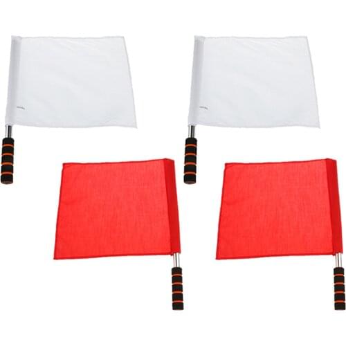 4pcs Nylon Small Referee Flag Volleyball Soccer Football Rugby Hockey Banner Pennant Accessories