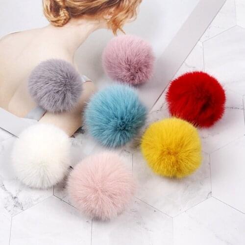 5pcs 5cm Diy Pompon Mink Fur Balls Pompoms For Ring Keychain Shoes Hats Fluffy Pom Pom Diy Crafts Accessories Material