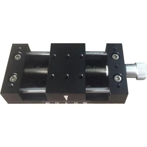 60x40MM Manual Precision Sliding Table Optical Experiments Micro X Axis Manual Translation Stage With Bottom Plate And Scale