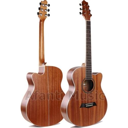 Afanti Music 40 inch Mahogany top / Mahogany Back & Sides Acoustic guitar (WY-024)