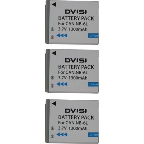 3Pcs/lot NB-6L NB 6L NB-6LH Li-ion Battery For Canon Power-shot SX520 HS SX530 SX600 SX610 SX700 SX710 IXUS 85 95 200 210 105