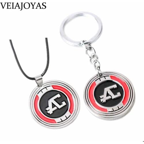 Apex Legends Necklace Alloy Coin Shape Pendant 2019 Hot FPS Game Logo Engraved Charms Keychains Fans Souvenirs Fashion Jewelry