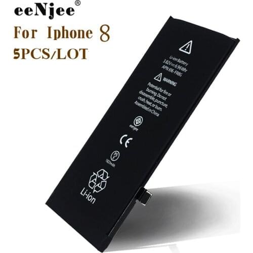 EENJEE Original IC Smart Phone Battery 5PCS Per Lot For Iphone 8 Made By Orig Protection Board High Quality Rechargeable Cell 8G