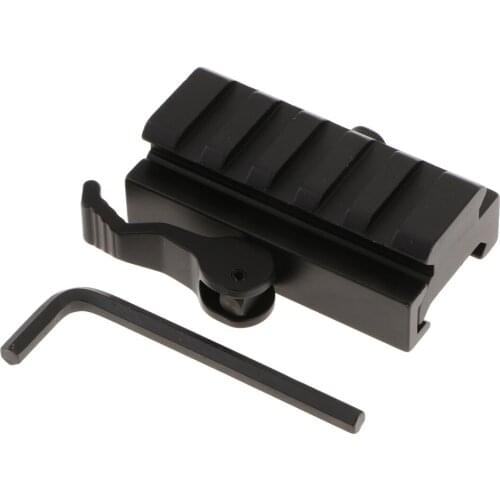 1/2" QD Quick Release Riser Scope Mount For 20mm Picatinny Rail Base Black