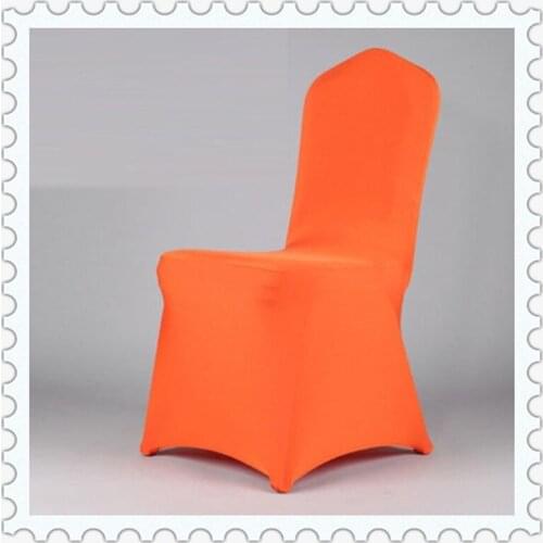 Free shipping to Russia lycra Chair Covers for Wedding Easy To Use orange spandex chair covers for banquet chairs