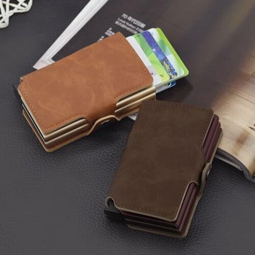 Casekey Anti Theft Business Credit Card Holder Wallet Men Metal Blocking RFID Wallet ID Card Case Aluminium popwallet