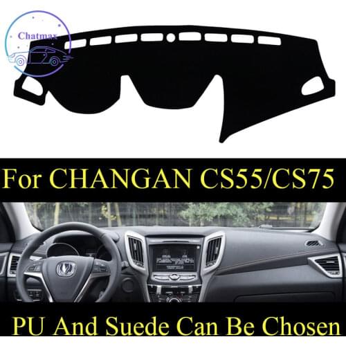 Customize For CHANGAN CS55/Plus 17-20 CS75/Plus 14-20 Dashboard Console Cover PU Leather Suede Protector Sunshield Pad