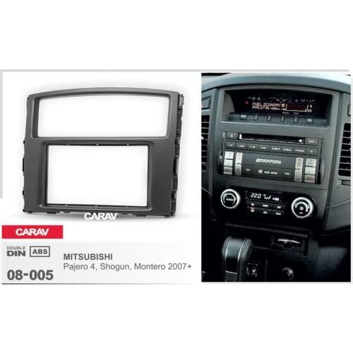 Double Din Fascia For MITSUBISHI Pajero Shogun Montero Radio DVD Stereo Panel Dash Mount Install Trim Kit Refit CARAV 08-005