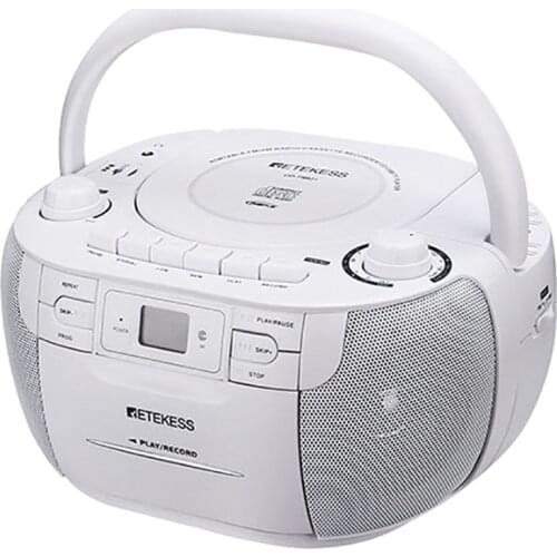 TR621 AM FM Radio Cassette Tape Player with CD Player Recording Function Supports USB/TF Card + Remote Control US Plug