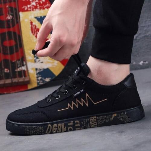 New Spring Autumn Canvas Shoes Men Fashion Low top Black Men Shoes Comfort Light Lace up Sneakers Casual Shoes 536