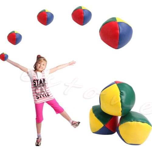 M89C1Pc Fun And Exercise Juggling Balls Set Classic Bean Bag Juggle Magic Circus Kids Toy Gift New