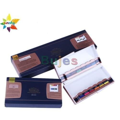 MIJELLO Gold solid watercolor set 12/24 colors watercolor with rose gold palette Opaque watercolor professional art supplies