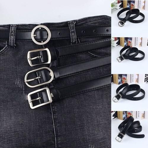 Fashion PU Leather Waist Belt Metal Buckle Casual Waistband Strap for Women d88
