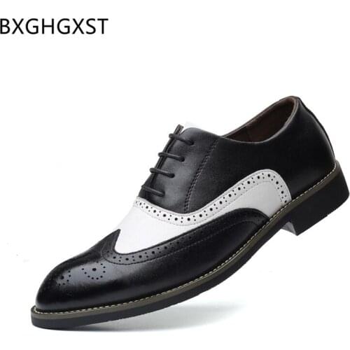 Brogues Men Office 2021 Leather Shoes Men Formal Dress Shoes for M E N Wedding Dress Oxford Shoes for Men Chaussure Homme Scarpe