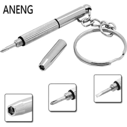 ANENG 3in1 Eyeglasses Screwdriver Sunglass Watch Repair Kit Screwdriver Tool Keychain