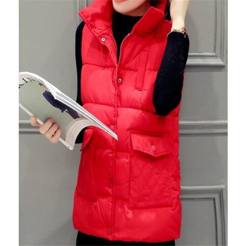 2020 Autumn And Winter Korean VersionOf The New Womens Cotton Vest Collar Solid Short Section Of Small Fresh Coat VE012