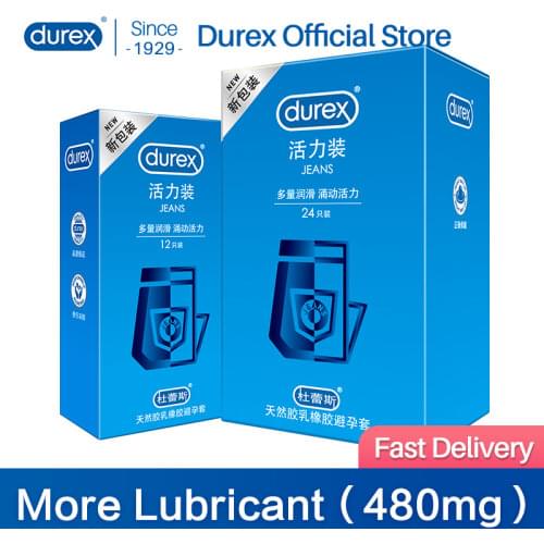Durex Condoms Sex Toys Goods for Adults Sleeve for Penis Jeans Extra Lubricated Natural Rubber Condom Intimate Goods