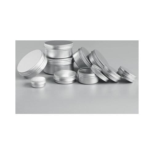 50Pcs 5g 10g 15g 20g 30g 50g 60g Aluminum Jars Empty Cosmetic Makeup Cream Lip Balm Gloss Metal Aluminum Tin Containers