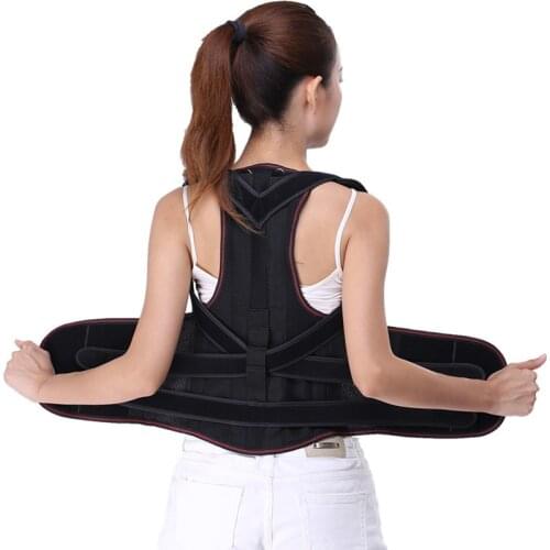 Adjustable Posture Corrector Lumbar Back Support Brace Breathable Spine Back Stretcher Orthopedic Straight Back Corset Belt