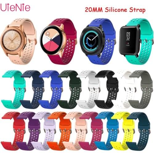 20mm Breathable Strap For Amazfit Bip Strap For Huami Amazfit GTR Sports Watch Band For Samsung Galaxy Watch Active 2 Bands