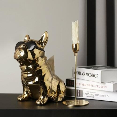 Wind and Luxury Living Room Decoration Ornaments Home Accessories Coffee Table TV Cabinet Creative Cute Dog Fighting Tissue Box