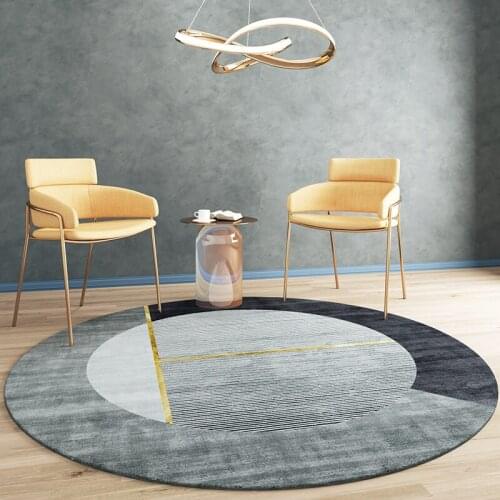 Nordic Light Luxury Living Room Carpet round Floor Mat Ins Modern Minimalist Hanging Basket Computer Chair Bedroom Bedside Home