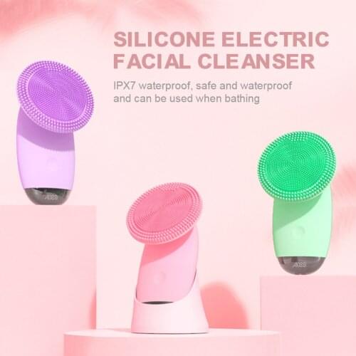 Silicone Face Cleansing Brush Electric Face Cleanser 5 Levels Cleansing Skin Deep Washing Massage Brush Face Cleaning Device