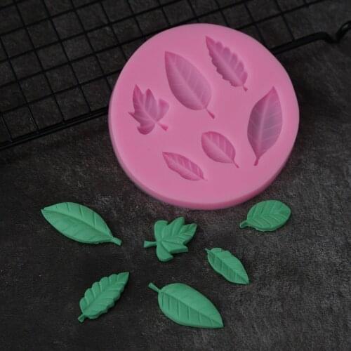Leaf Shape Fondant Mold Sugarcraft Leaves Pattern Silicone Molds DIY Gumpaste Chocolate Tools