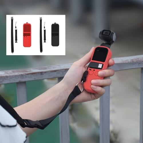 Silicone Cover Multi-colored Protective Case with Sling Strap for DJI Osmo Pocket Camera Handheld Gimbal Stabilizer Accessories