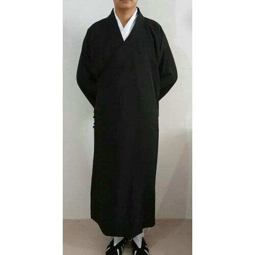 Unisex black Summer&Spring taoist kung fu clothing Taoism robe Tai chi uniforms gown dobok suits