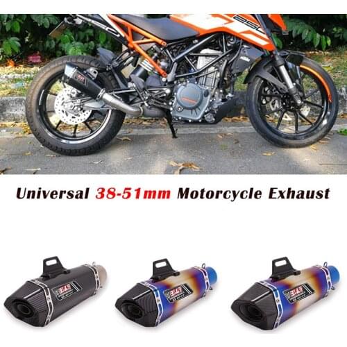 Universal 38-51mm Motorcycle Exhaust Escape Modify Muffler Carbon Flber Silencer DB Killer For GSX-S750 DUKE390 MT 09 CB650F PCX